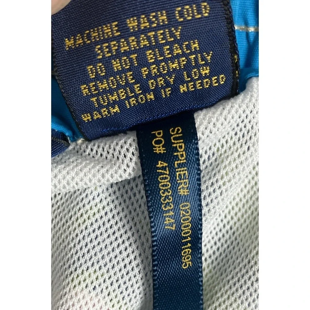 Polo‎ Ralph Lauren Men's Swim Trunks Tropical Hawaiian Size Medium Blue